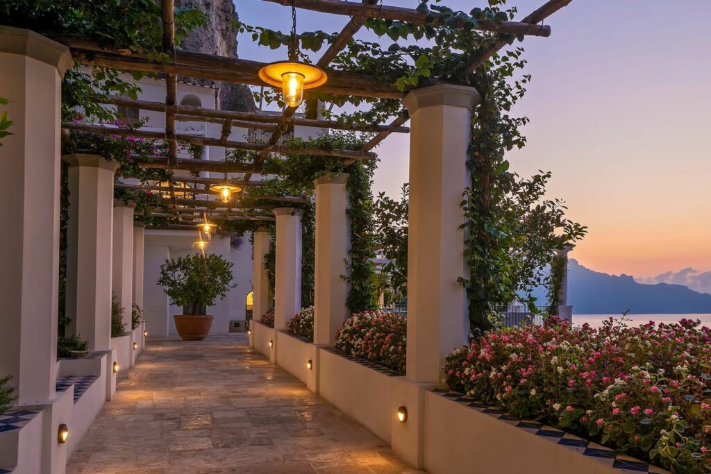 Borgo Santandrea in Amalfi, featuring vintage design and a private beach